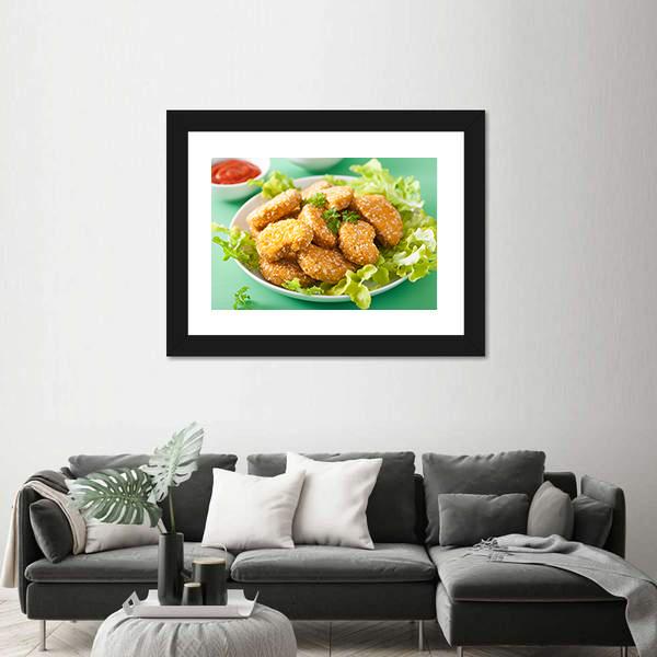 Vegan Soy Nuggets Canvas Wall Art-3 Horizontal-Gallery Wrap-25" x 16"-Tiaracle