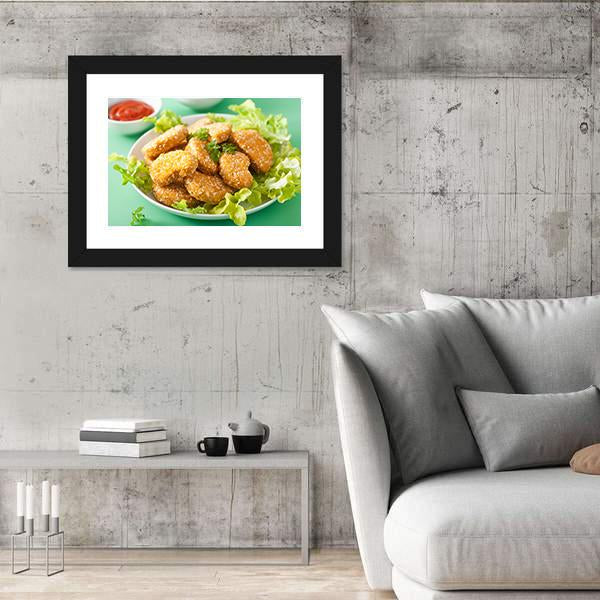 Vegan Soy Nuggets Canvas Wall Art-3 Horizontal-Gallery Wrap-25" x 16"-Tiaracle
