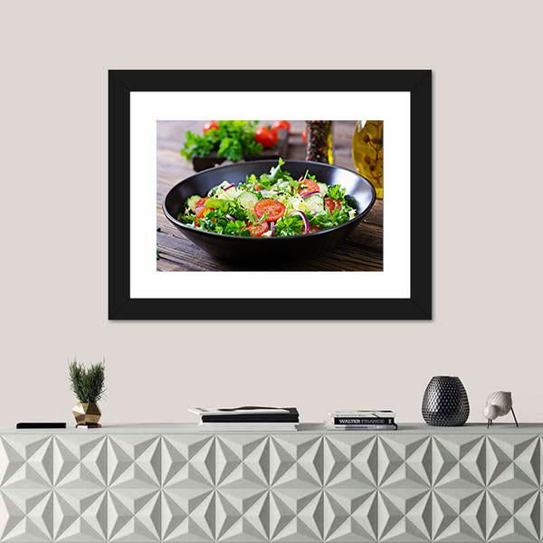 Vegan Vegetable Food Canvas Wall Art-1 Piece-Framed Print-20" x 16"-Tiaracle