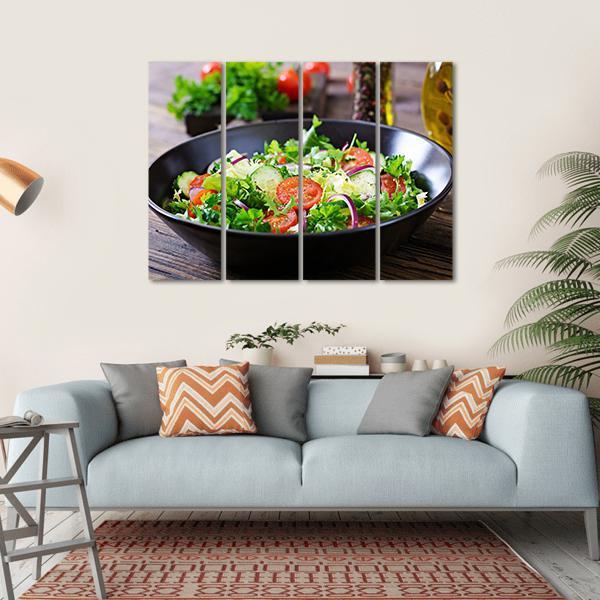 Vegan Vegetable Food Canvas Wall Art-4 Horizontal-Gallery Wrap-34" x 24"-Tiaracle