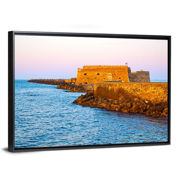 Venetian Fortress In Heraklion Greece Canvas Wall Art-3 Horizontal-Gallery Wrap-25" x 16"-Tiaracle