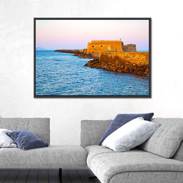 Venetian Fortress In Heraklion Greece Canvas Wall Art-3 Horizontal-Gallery Wrap-25" x 16"-Tiaracle