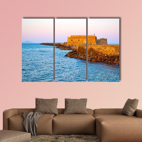 Venetian Fortress In Heraklion Greece Canvas Wall Art-3 Horizontal-Gallery Wrap-37" x 24"-Tiaracle