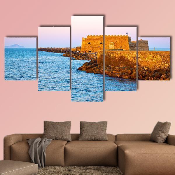 Venetian Fortress In Heraklion Greece Canvas Wall Art-5 Star-Gallery Wrap-62" x 32"-Tiaracle