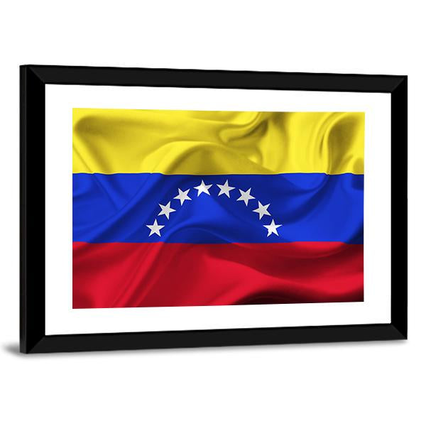 Venezuela Waving Flag Canvas Wall Art-5 Horizontal-Gallery Wrap-22" x 12"-Tiaracle