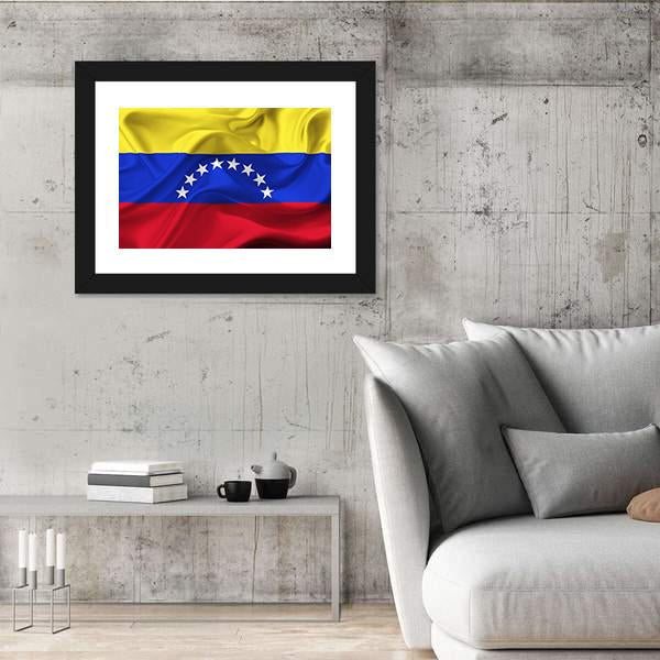 Venezuela Waving Flag Canvas Wall Art-5 Horizontal-Gallery Wrap-22" x 12"-Tiaracle