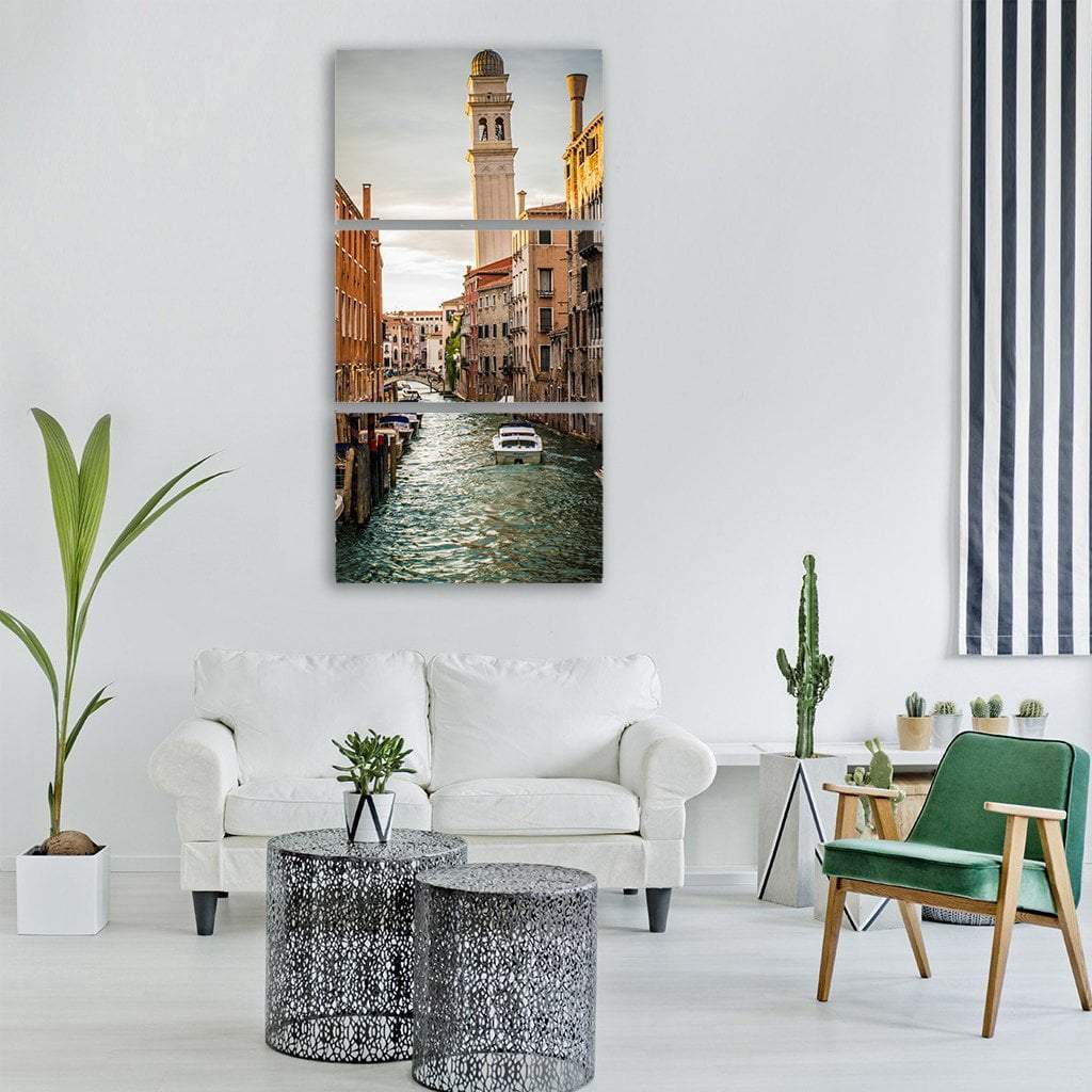 Venice City Architecture Vertical Canvas Wall Art-1 Vertical-Gallery Wrap-12" x 24"-Tiaracle