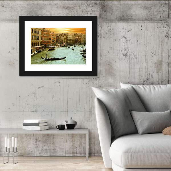 Venice Grand Canal Canvas Wall Art-5 Horizontal-Gallery Wrap-22" x 12"-Tiaracle