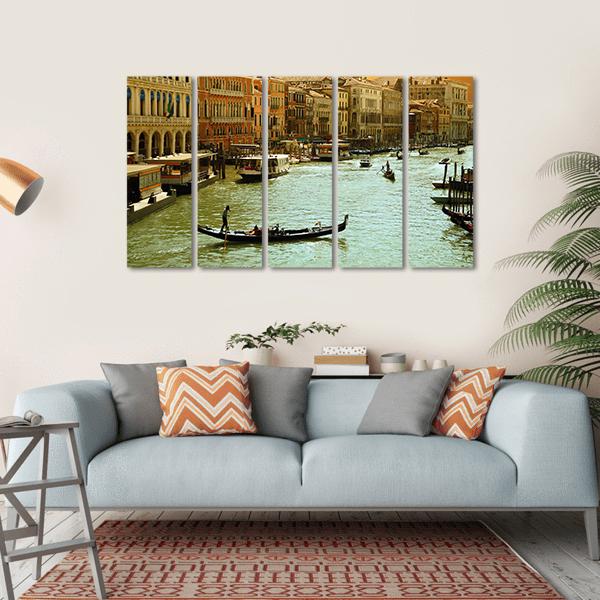 Venice Grand Canal Canvas Wall Art-5 Horizontal-Gallery Wrap-22" x 12"-Tiaracle