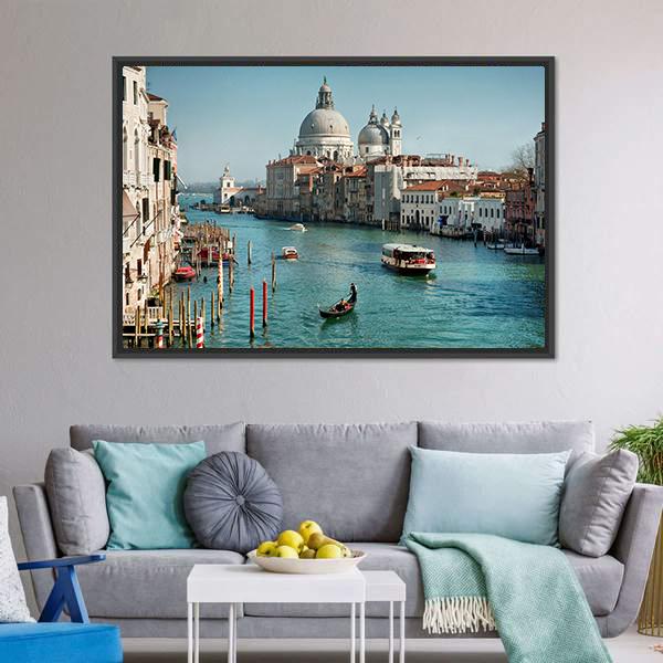 Venice In Daylight Canvas Wall Art-5 Horizontal-Gallery Wrap-22" x 12"-Tiaracle
