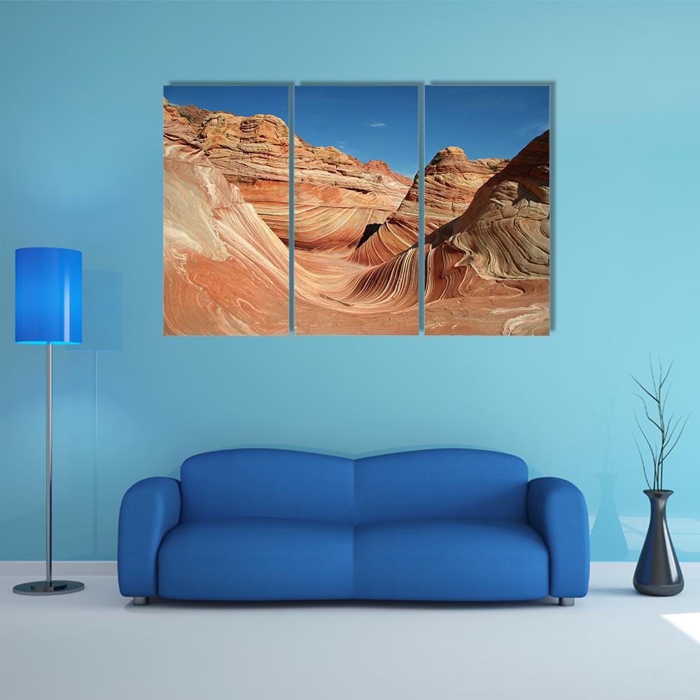 Vermilion Cliffs National Monument Canvas Wall Art-3 Horizontal-Gallery Wrap-37" x 24"-Tiaracle