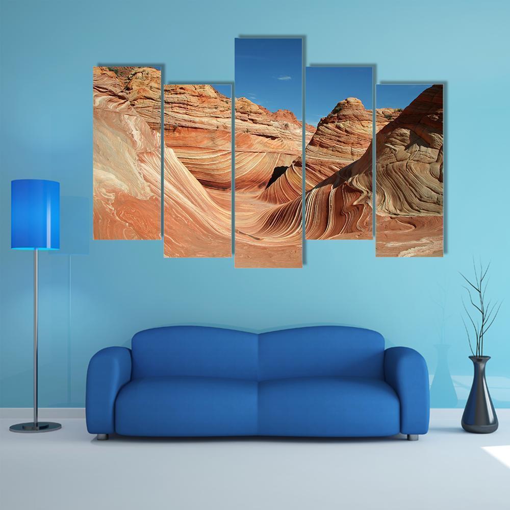 Vermilion Cliffs National Monument Canvas Wall Art-5 Pop-Gallery Wrap-47" x 32"-Tiaracle