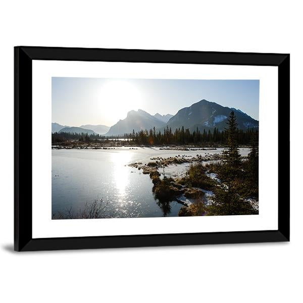 Vermilion Lake Canvas Wall Art-3 Horizontal-Gallery Wrap-25" x 16"-Tiaracle