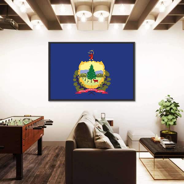 Vermont State Flag Canvas Wall Art-3 Horizontal-Gallery Wrap-25" x 16"-Tiaracle