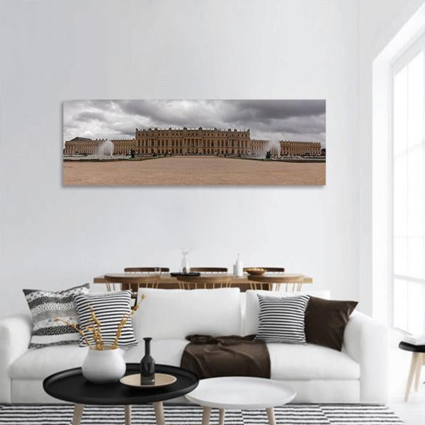 Versailles Palace In France Panoramic Canvas Wall Art-3 Piece-25" x 08"-Tiaracle