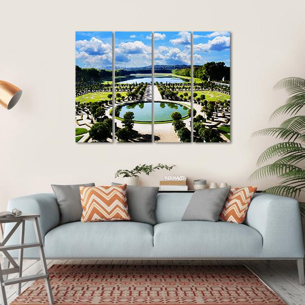 Versailles Royal Garden In Paris Canvas Wall Art-4 Horizontal-Gallery Wrap-34" x 24"-Tiaracle