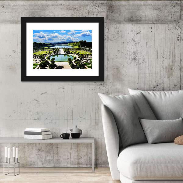 Versailles Royal Garden In Paris Canvas Wall Art-5 Horizontal-Gallery Wrap-22" x 12"-Tiaracle