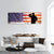 Veteran Silhouette With Flag Of The USA Panoramic Canvas Wall Art-3 Piece-25" x 08"-Tiaracle