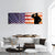 Veteran Silhouette With Flag Of The USA Panoramic Canvas Wall Art-3 Piece-25" x 08"-Tiaracle