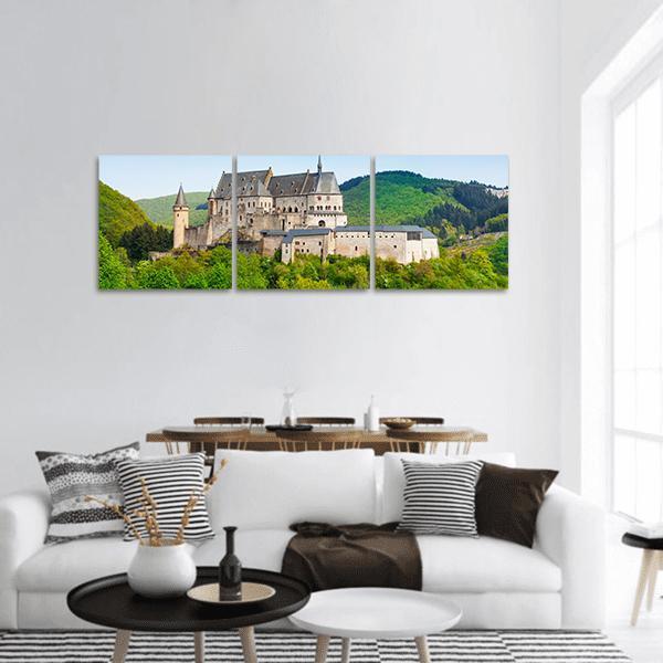 Mountains & Forests Vianden Panoramic Canvas Wall Art-1 Piece-36" x 12"-Tiaracle