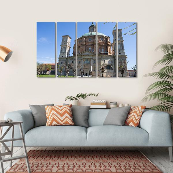 Vicoforte Sanctuary Church In Italy Canvas Wall Art-5 Horizontal-Gallery Wrap-22" x 12"-Tiaracle