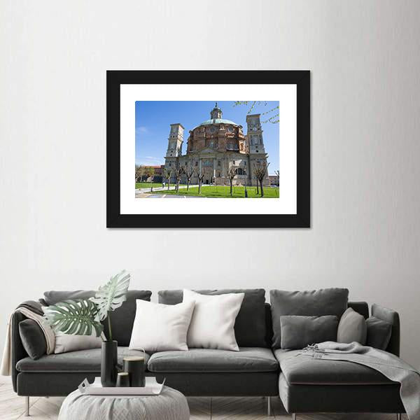 Vicoforte Sanctuary Church In Italy Canvas Wall Art-3 Horizontal-Gallery Wrap-25" x 16"-Tiaracle
