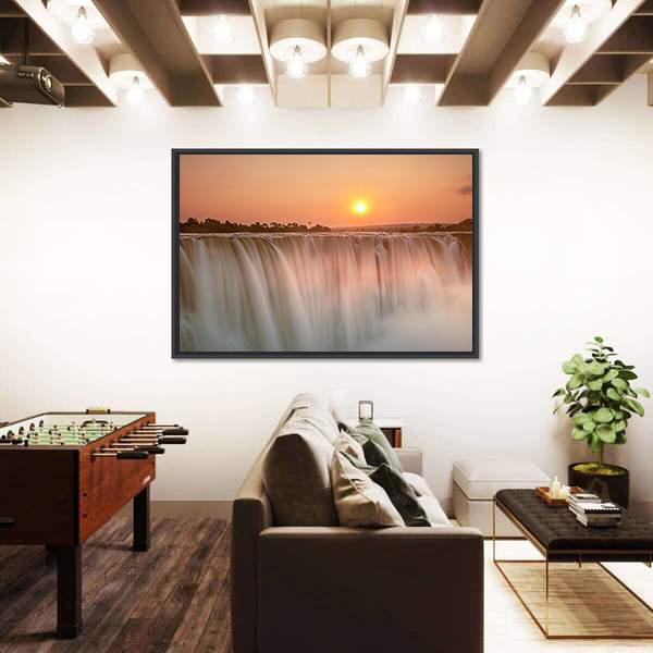 Victoria Falls Canvas Wall Art-3 Horizontal-Gallery Wrap-25" x 16"-Tiaracle