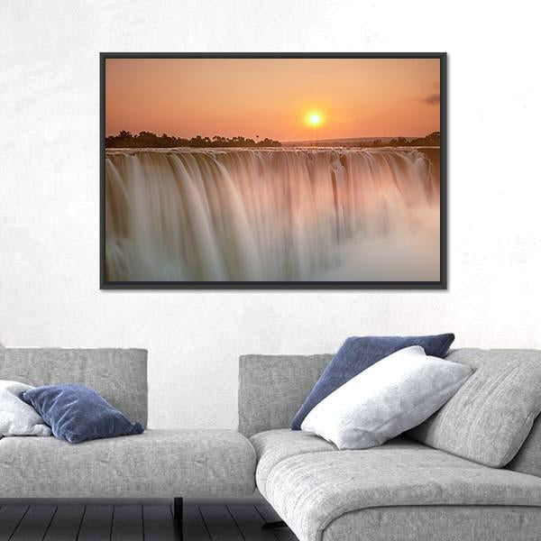 Victoria Falls Canvas Wall Art-3 Horizontal-Gallery Wrap-25" x 16"-Tiaracle