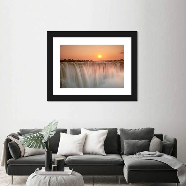Victoria Falls Canvas Wall Art-3 Horizontal-Gallery Wrap-25" x 16"-Tiaracle