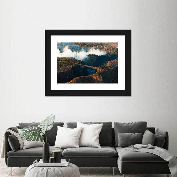 Victoria Falls From The Air Canvas Wall Art-3 Horizontal-Gallery Wrap-25" x 16"-Tiaracle