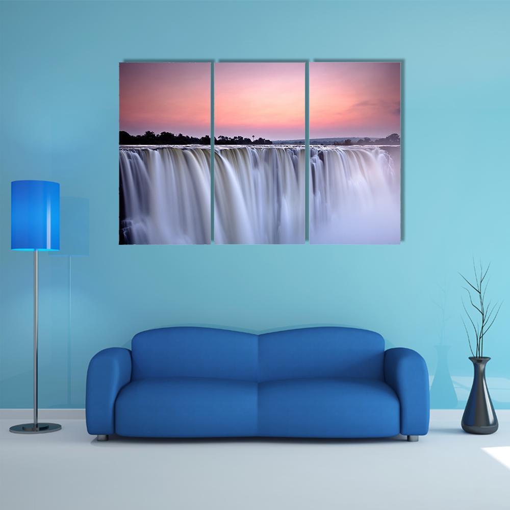 Victoria Falls Canvas Wall Art-3 Horizontal-Gallery Wrap-37" x 24"-Tiaracle