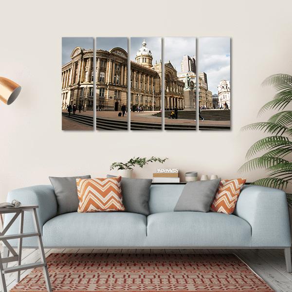 Victoria Square In Birmingham Canvas Wall Art-5 Horizontal-Gallery Wrap-22" x 12"-Tiaracle