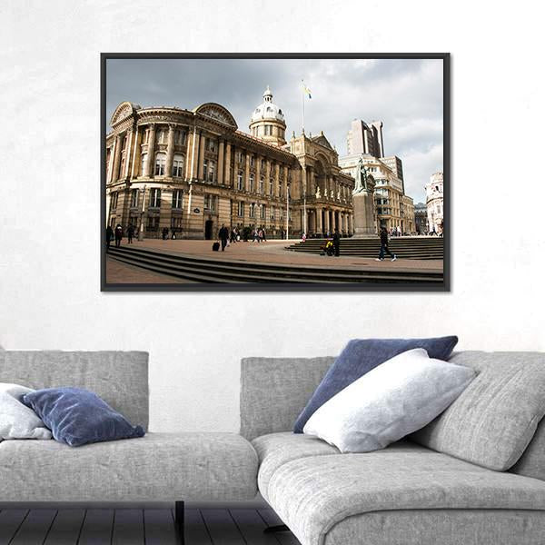 Victoria Square In Birmingham Canvas Wall Art-5 Horizontal-Gallery Wrap-22" x 12"-Tiaracle