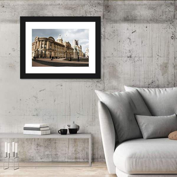 Victoria Square In Birmingham Canvas Wall Art-5 Horizontal-Gallery Wrap-22" x 12"-Tiaracle