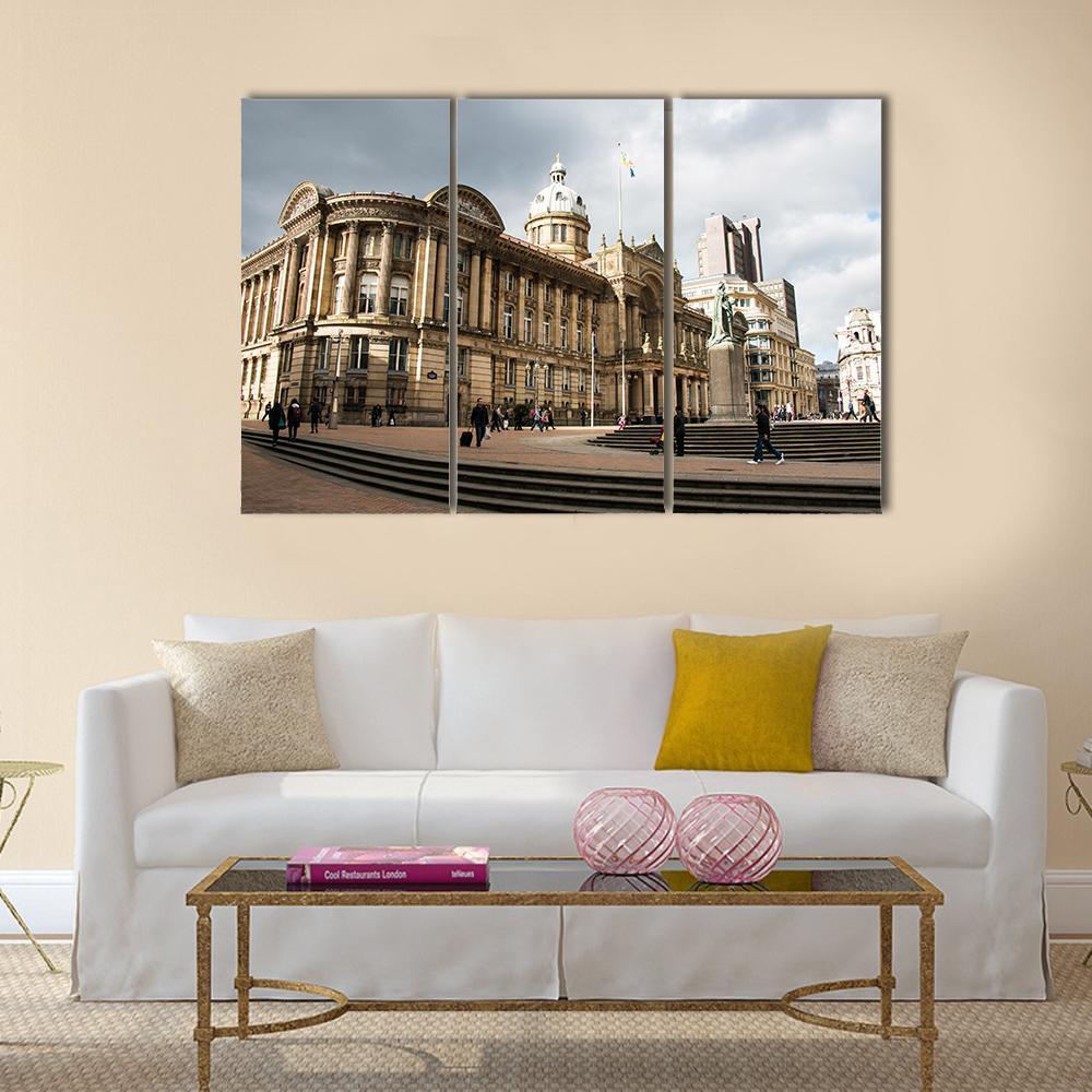 Victoria Square In Birmingham Canvas Wall Art-3 Horizontal-Gallery Wrap-37" x 24"-Tiaracle