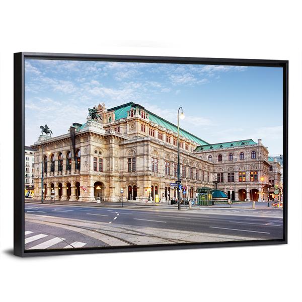 Vienna Opera House In Austria Canvas Wall Art-3 Horizontal-Gallery Wrap-25&quot; x 16&quot;-Tiaracle