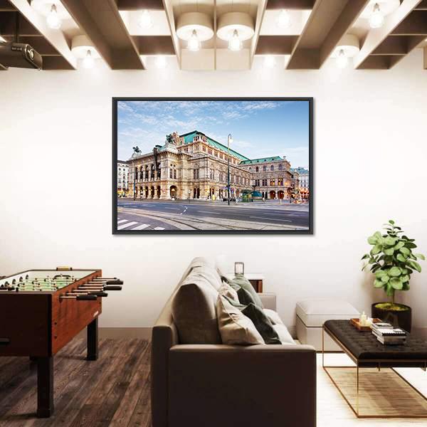 Vienna Opera House In Austria Canvas Wall Art-3 Horizontal-Gallery Wrap-25&quot; x 16&quot;-Tiaracle