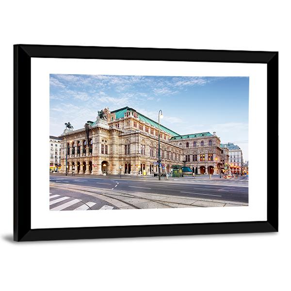 Vienna Opera House In Austria Canvas Wall Art-3 Horizontal-Gallery Wrap-25&quot; x 16&quot;-Tiaracle