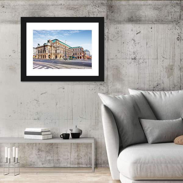 Vienna Opera House In Austria Canvas Wall Art-3 Horizontal-Gallery Wrap-25&quot; x 16&quot;-Tiaracle