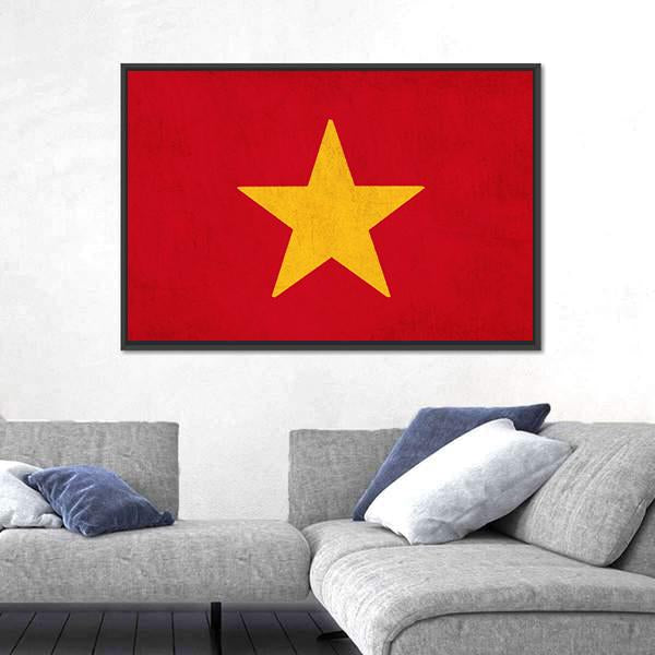 Vietnam Flag Canvas Wall Art-5 Horizontal-Gallery Wrap-22" x 12"-Tiaracle
