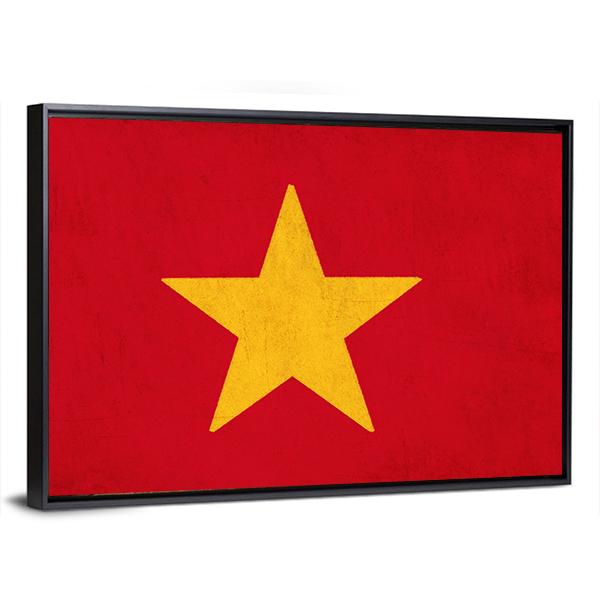 Vietnam Flag Canvas Wall Art-5 Horizontal-Gallery Wrap-22" x 12"-Tiaracle