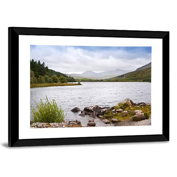 View Along Llyyn Mymbyr Canvas Wall Art-3 Horizontal-Gallery Wrap-25" x 16"-Tiaracle