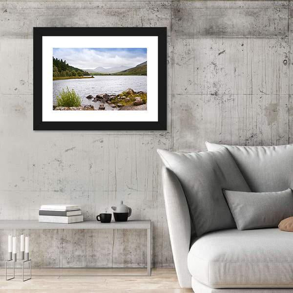 View Along Llyyn Mymbyr Canvas Wall Art-3 Horizontal-Gallery Wrap-25" x 16"-Tiaracle