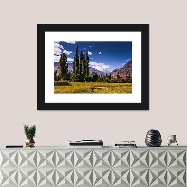 View Along The Road In Leh Ladakh Canvas Wall Art-1 Piece-Framed Print-20" x 16"-Tiaracle
