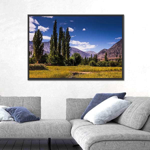 View Along The Road In Leh Ladakh Canvas Wall Art-3 Horizontal-Gallery Wrap-25" x 16"-Tiaracle