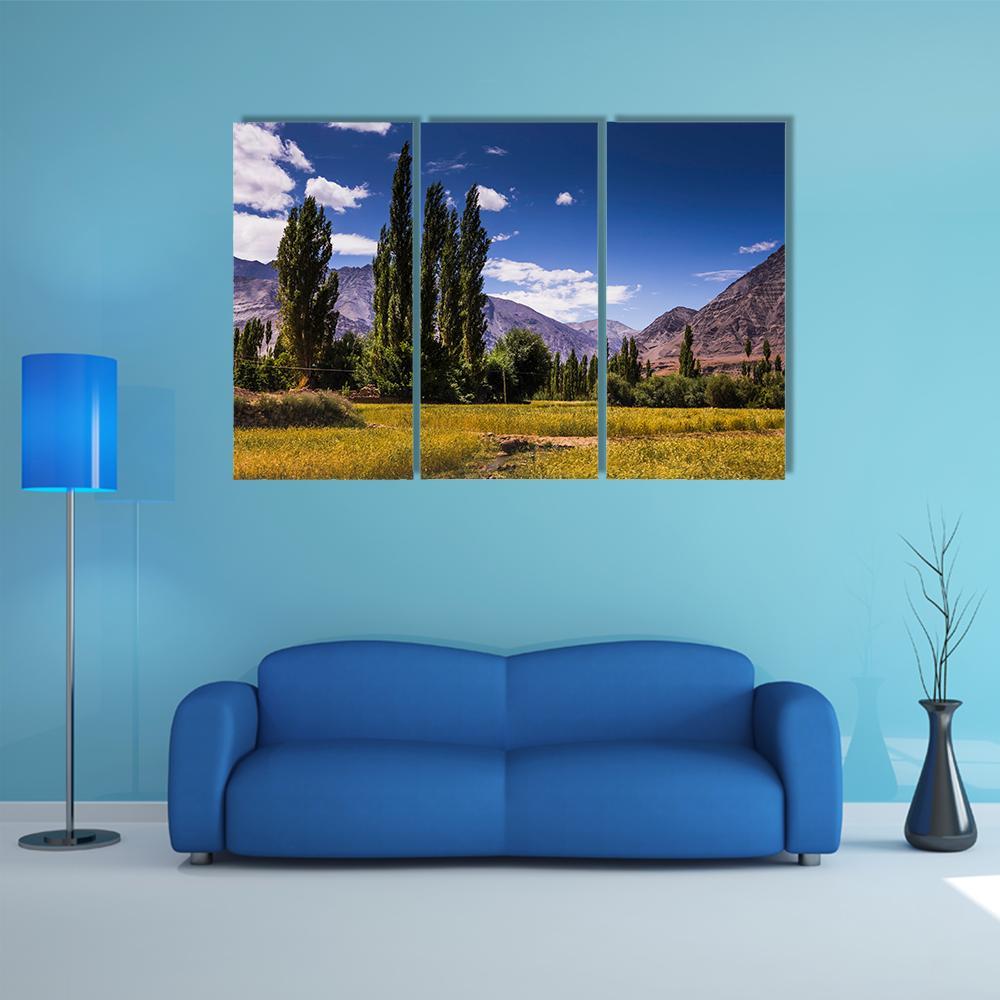 View Along The Road In Leh Ladakh Canvas Wall Art-3 Horizontal-Gallery Wrap-37" x 24"-Tiaracle