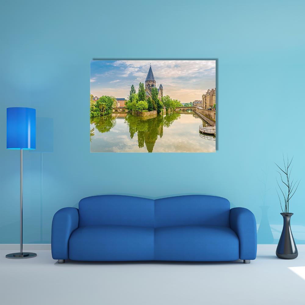 Neuf Temple France Canvas Wall Art-1 Piece-Gallery Wrap-48" x 32"-Tiaracle