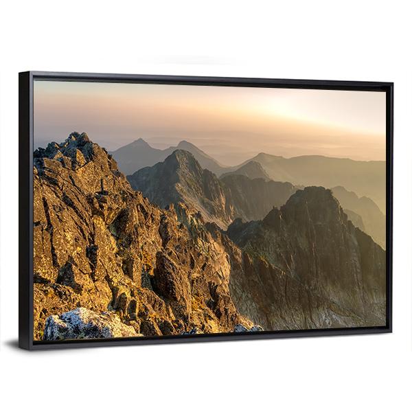View From Aries Rohy Peak In Slovakia Canvas Wall Art-3 Horizontal-Gallery Wrap-25" x 16"-Tiaracle
