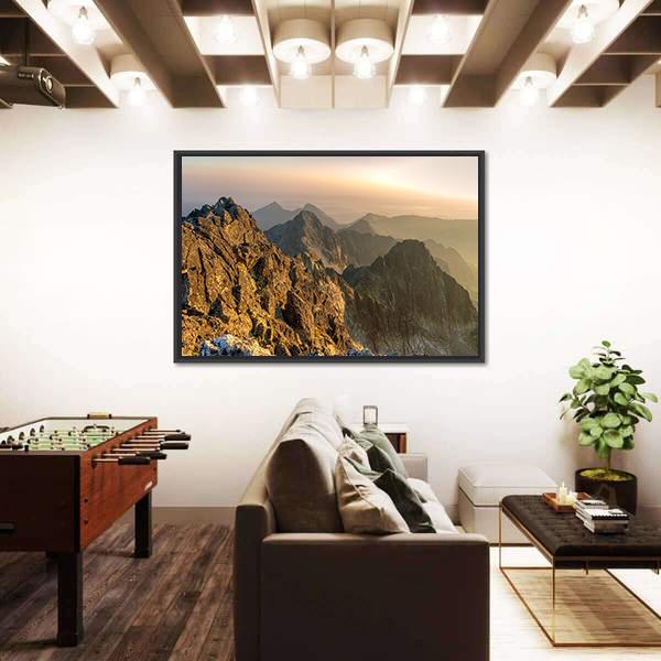 View From Aries Rohy Peak In Slovakia Canvas Wall Art-3 Horizontal-Gallery Wrap-25" x 16"-Tiaracle