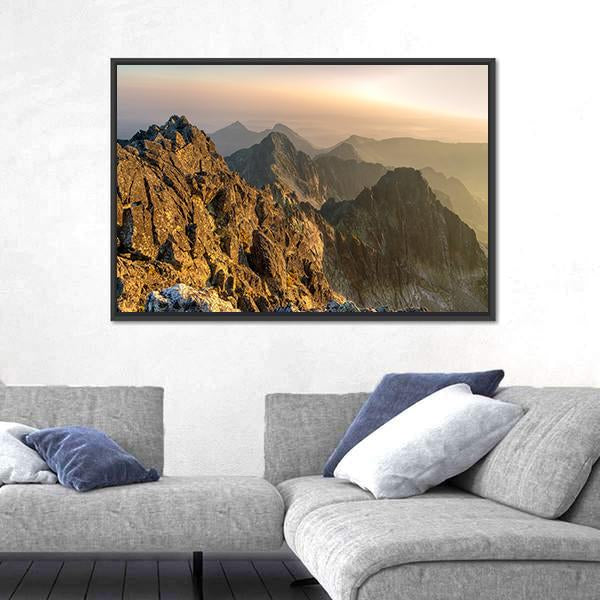View From Aries Rohy Peak In Slovakia Canvas Wall Art-3 Horizontal-Gallery Wrap-25" x 16"-Tiaracle